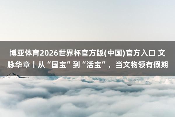 博亚体育2026世界杯官方版(中国)官方入口 文脉华章丨从“国宝”到“活宝”,当文物领有假期