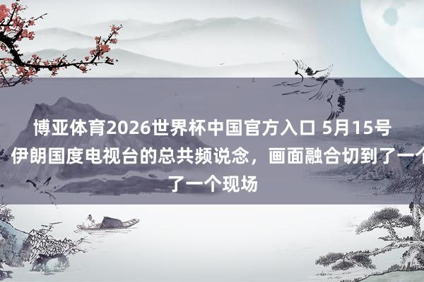 博亚体育2026世界杯中国官方入口 5月15号晚上,伊朗国度电视台的总共频说念,画面融合切到了一个现场