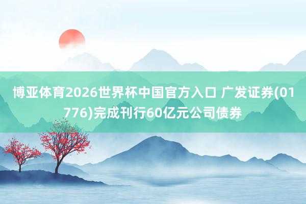 博亚体育2026世界杯中国官方入口 广发证券(01776)完成刊行60亿元公司债券