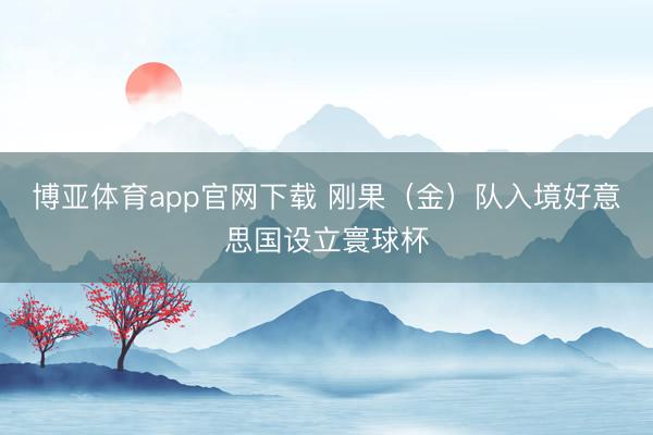博亚体育app官网下载 刚果(金)队入境好意思国设立寰球杯